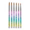 Thin Brushes for Nail Art, Rainbow Glitter Manicure Brush Set (6 Sizes, 6 Pieces)